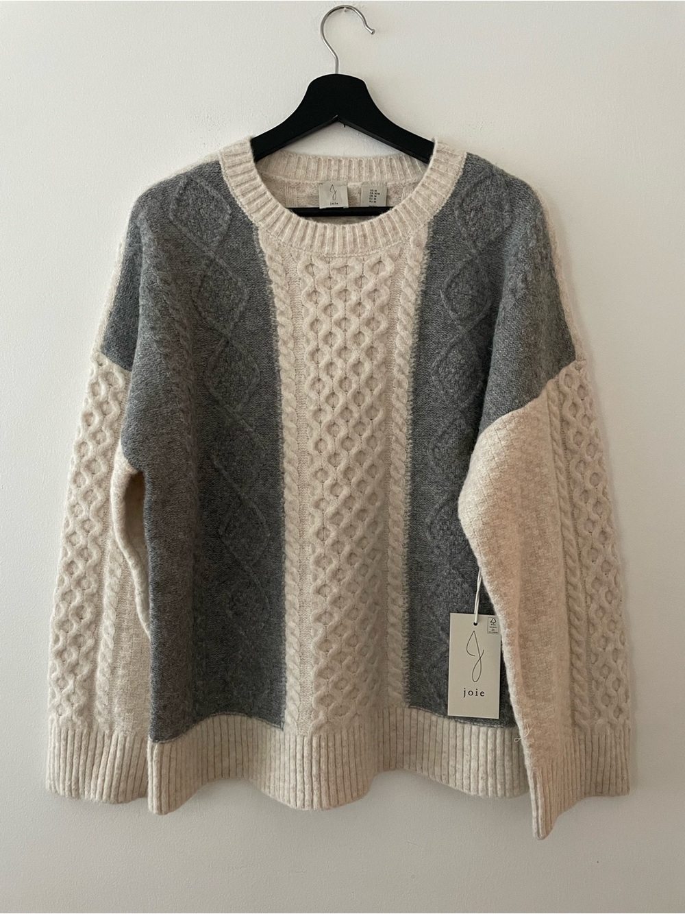 Joie Two-Tone Fisherman Sweater Size M